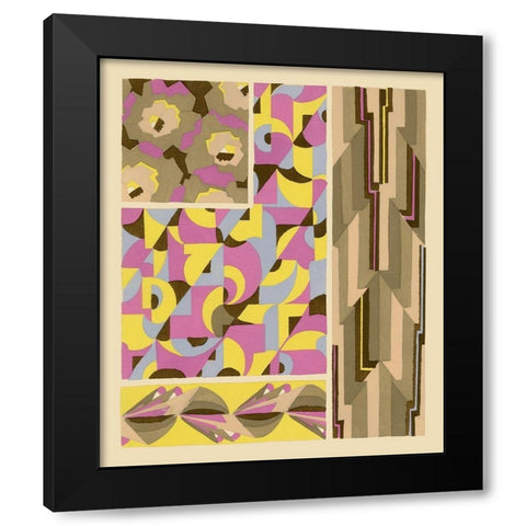 Art Deco Designs I Black Modern Wood Framed Art Print with Double Matting by Baxter Mill Archive