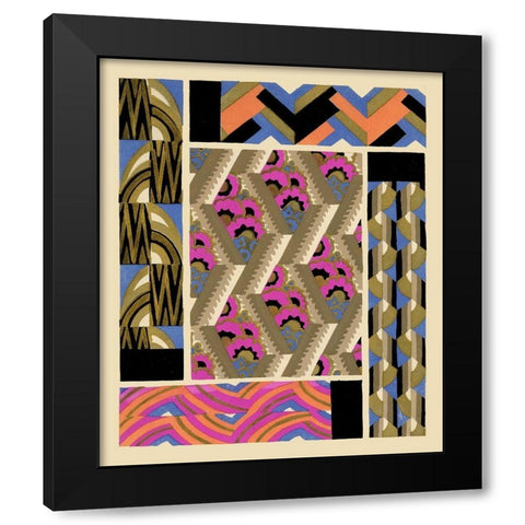 Art Deco Designs III Black Modern Wood Framed Art Print by Baxter Mill Archive
