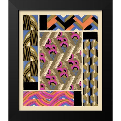 Art Deco Designs III Black Modern Wood Framed Art Print by Baxter Mill Archive