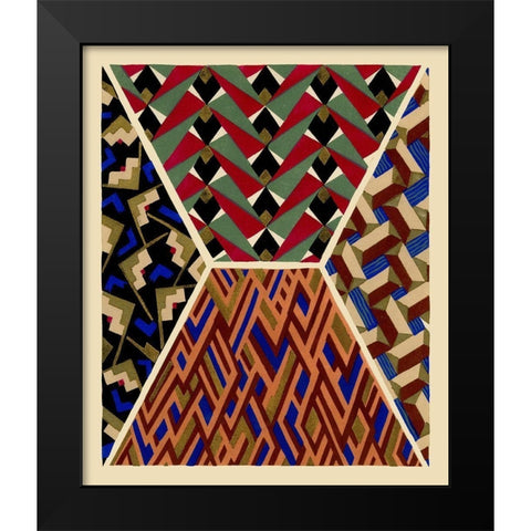 Art Deco Designs IV Black Modern Wood Framed Art Print by Baxter Mill Archive