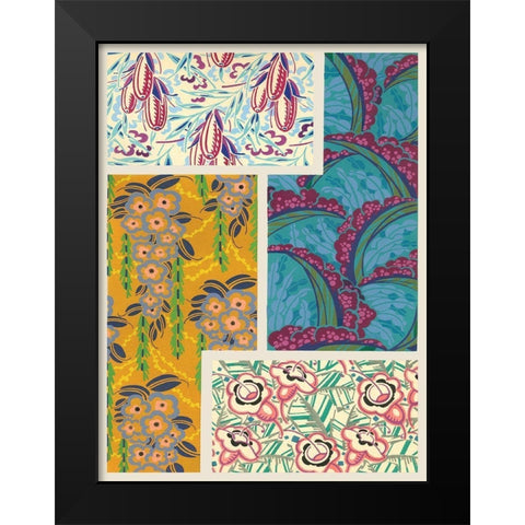 Art Deco Florals III Black Modern Wood Framed Art Print by Baxter Mill Archive