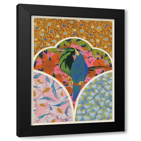 Art Deco Florals IV Black Modern Wood Framed Art Print by Baxter Mill Archive