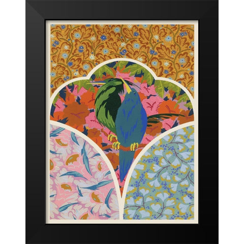 Art Deco Florals IV Black Modern Wood Framed Art Print by Baxter Mill Archive