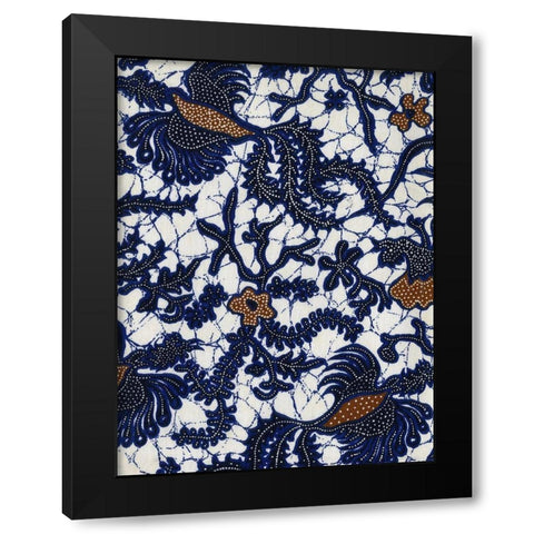 Indonesian Batik I Black Modern Wood Framed Art Print by Baxter Mill Archive
