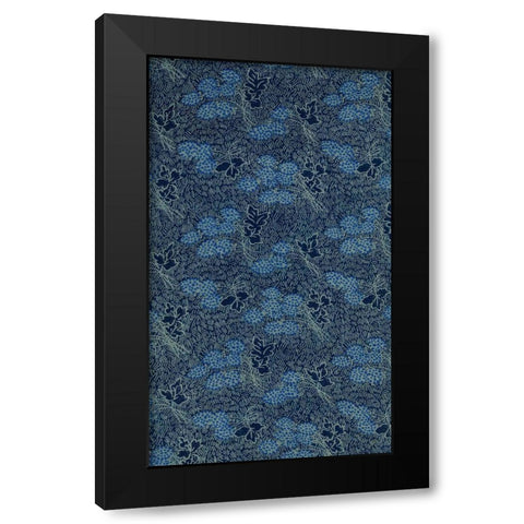 Indonesian Batik V Black Modern Wood Framed Art Print by Baxter Mill Archive