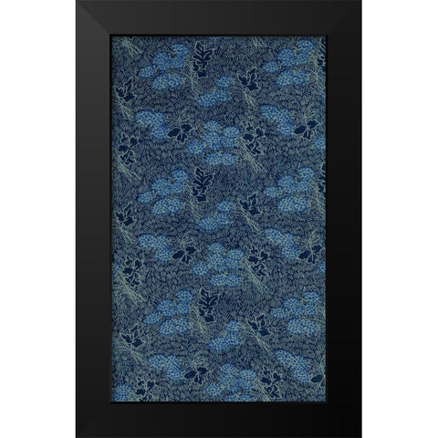 Indonesian Batik V Black Modern Wood Framed Art Print by Baxter Mill Archive