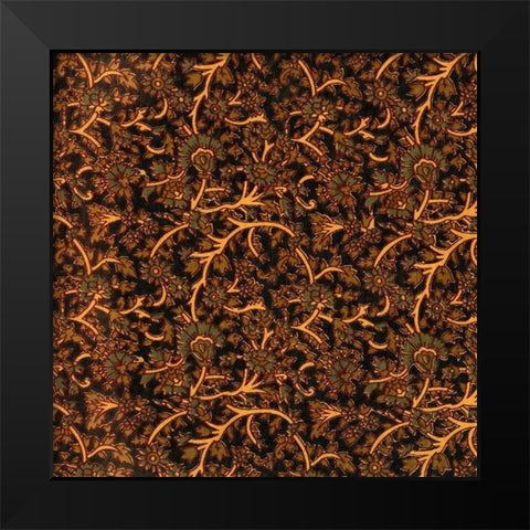 Indonesian Batik VII Black Modern Wood Framed Art Print by Baxter Mill Archive