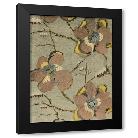 Delicate Deco Pattern II Black Modern Wood Framed Art Print with Double Matting by Baxter Mill Archive