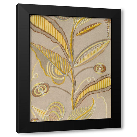 Delicate Deco Pattern IV Black Modern Wood Framed Art Print with Double Matting by Baxter Mill Archive