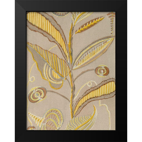 Delicate Deco Pattern IV Black Modern Wood Framed Art Print by Baxter Mill Archive