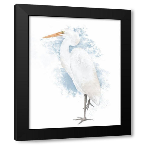 Coastal Heron I Black Modern Wood Framed Art Print with Double Matting by Reynolds, Jade