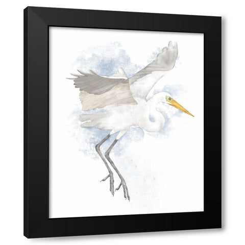 Coastal Heron II Black Modern Wood Framed Art Print with Double Matting by Reynolds, Jade