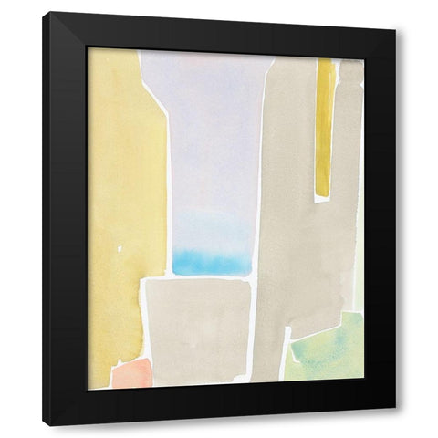 Pastels to the Sea I Black Modern Wood Framed Art Print by Delamater, Rob