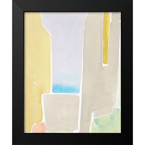 Pastels to the Sea I Black Modern Wood Framed Art Print by Delamater, Rob
