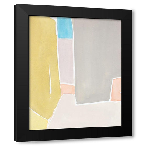 Pastels to the Sea II Black Modern Wood Framed Art Print with Double Matting by Delamater, Rob