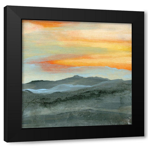Over Blue Black Modern Wood Framed Art Print with Double Matting by Suderman, Karen