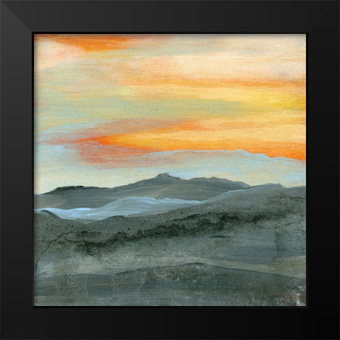 Over Blue Black Modern Wood Framed Art Print by Suderman, Karen