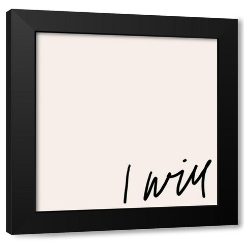 Can Will II Black Modern Wood Framed Art Print by Hambly, Anna