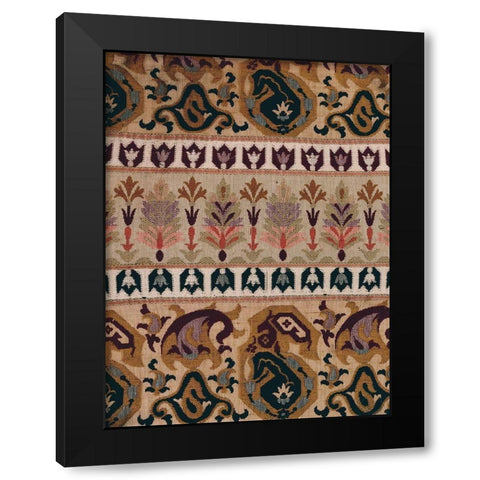 Kilim Detail I Black Modern Wood Framed Art Print by Baxter Mill Archive