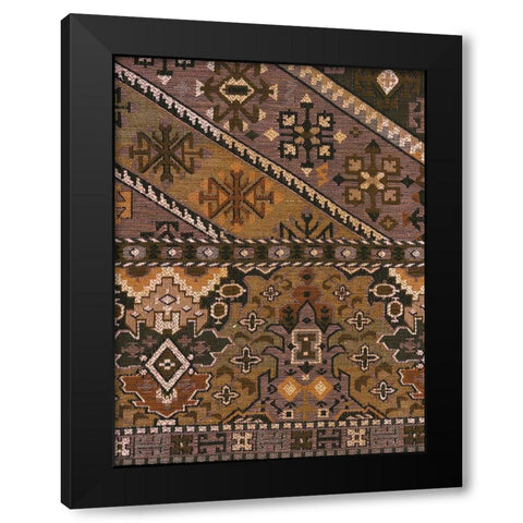 Kilim Detail II Black Modern Wood Framed Art Print with Double Matting by Baxter Mill Archive