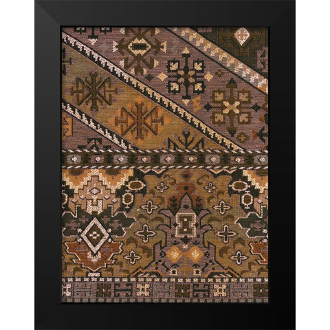 Kilim Detail II Black Modern Wood Framed Art Print by Baxter Mill Archive