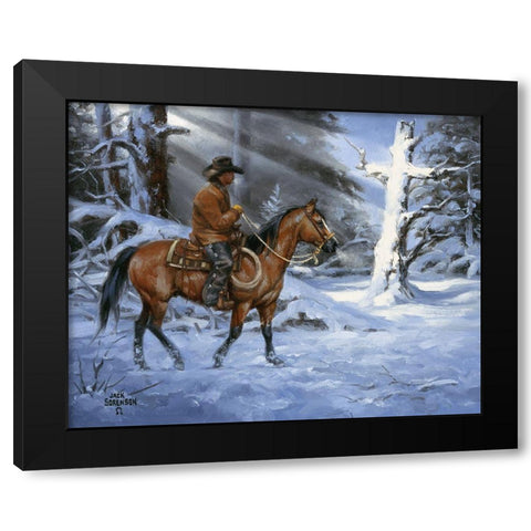 Silent Night, Holy Night Black Modern Wood Framed Art Print by Sorenson, Jack