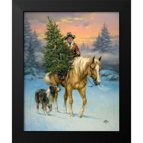 The Family Tree Black Modern Wood Framed Art Print by Sorenson, Jack