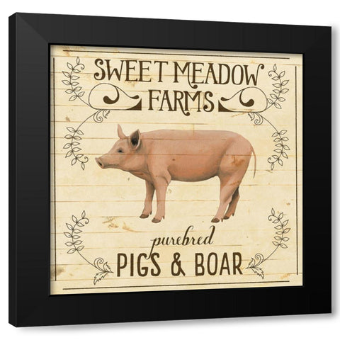 Animal Farm Collection III Black Modern Wood Framed Art Print by Popp, Grace