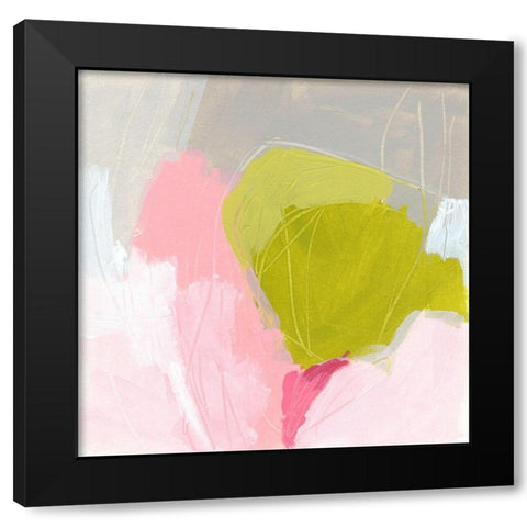 Spring Swatch II Black Modern Wood Framed Art Print with Double Matting by Vess, June Erica