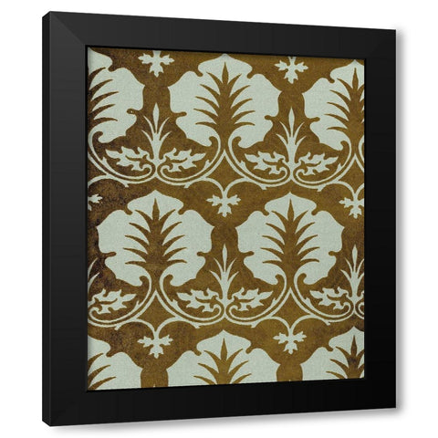 Medallion Motif IV Black Modern Wood Framed Art Print with Double Matting by Baxter Mill Archive