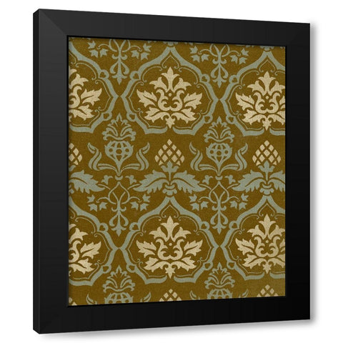 Medallion Motif VI Black Modern Wood Framed Art Print with Double Matting by Baxter Mill Archive