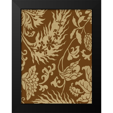 Japanese Patterns III Black Modern Wood Framed Art Print by Baxter Mill Archive