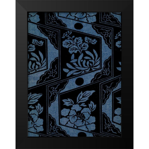 Japanese Patterns IV Black Modern Wood Framed Art Print by Baxter Mill Archive