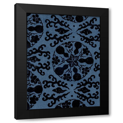 Japanese Patterns VI Black Modern Wood Framed Art Print by Baxter Mill Archive