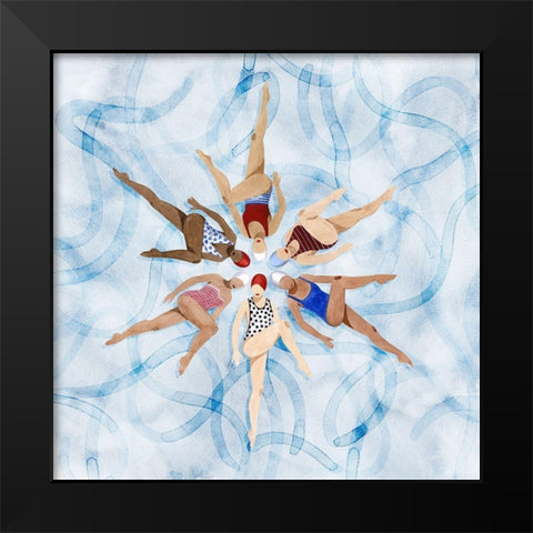 Working Together I Black Modern Wood Framed Art Print by Popp, Grace