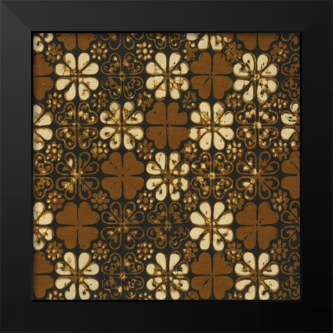 Ethnic Batik II Black Modern Wood Framed Art Print by Baxter Mill Archive