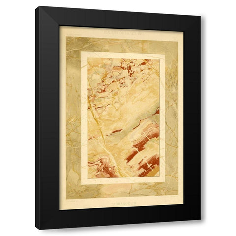 Marble Varieties II Black Modern Wood Framed Art Print with Double Matting by Baxter Mill Archive
