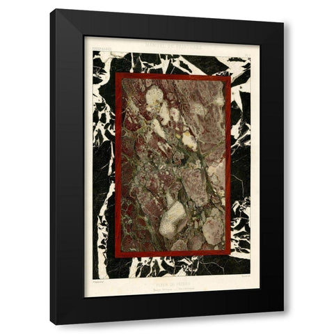 Marble Varieties III Black Modern Wood Framed Art Print with Double Matting by Baxter Mill Archive
