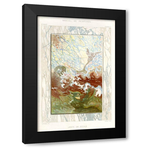 Marble Varieties IV Black Modern Wood Framed Art Print with Double Matting by Baxter Mill Archive