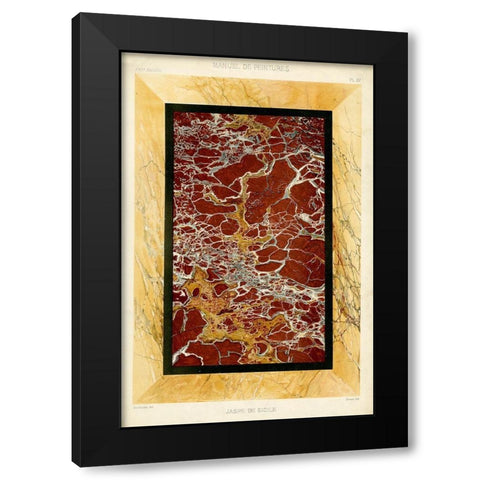 Marble Varieties VII Black Modern Wood Framed Art Print with Double Matting by Baxter Mill Archive