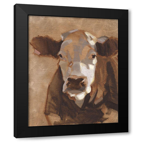 East End Cattle I Black Modern Wood Framed Art Print by Green, Jacob