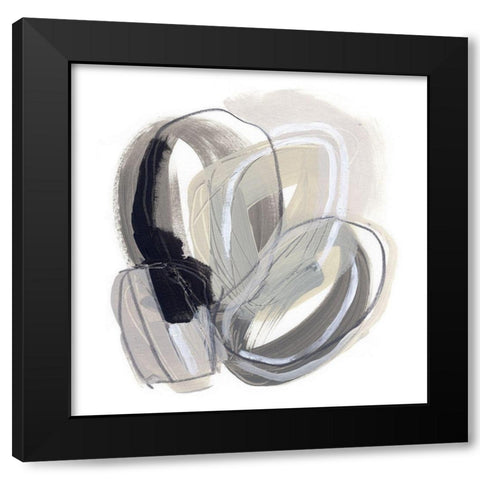 Circular Balance III Black Modern Wood Framed Art Print by Vess, June Erica