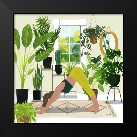 Indoor Asana I Black Modern Wood Framed Art Print by Popp, Grace