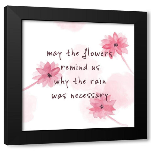 Summer Quote I Black Modern Wood Framed Art Print with Double Matting by Wang, Melissa