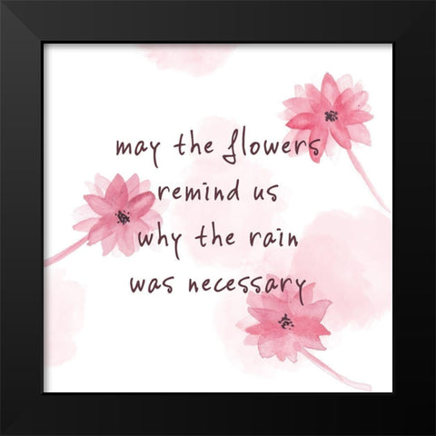 Summer Quote I Black Modern Wood Framed Art Print by Wang, Melissa