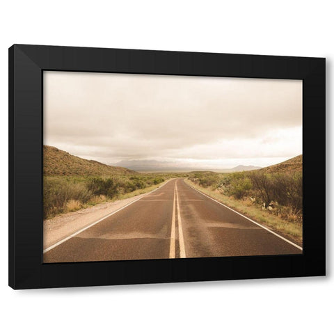 Where the Road Leads II Black Modern Wood Framed Art Print with Double Matting by Quintero, Sonja