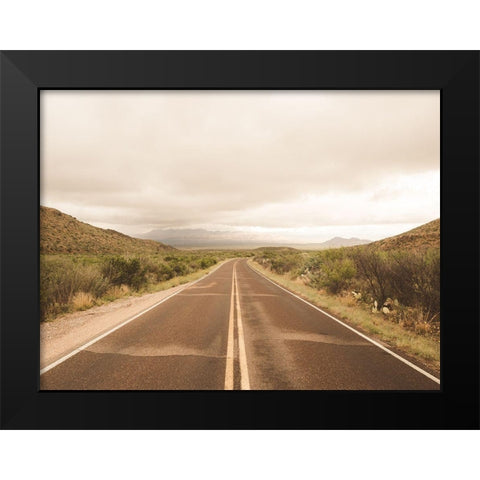 Where the Road Leads II Black Modern Wood Framed Art Print by Quintero, Sonja