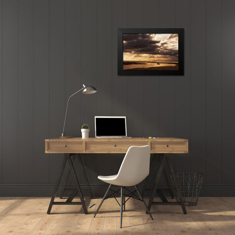 Water and Land IV Black Modern Wood Framed Art Print by PHBurchett