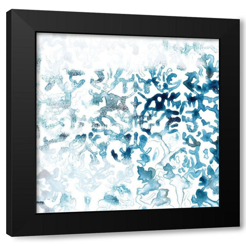 Blue Reverie II Black Modern Wood Framed Art Print with Double Matting by Vess, June Erica