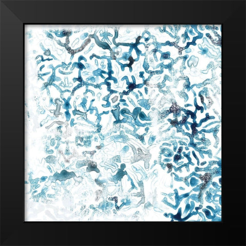 Blue Reverie III Black Modern Wood Framed Art Print by Vess, June Erica